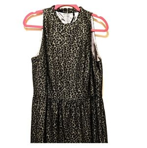 Chic Black & Silver Leopard print Dress